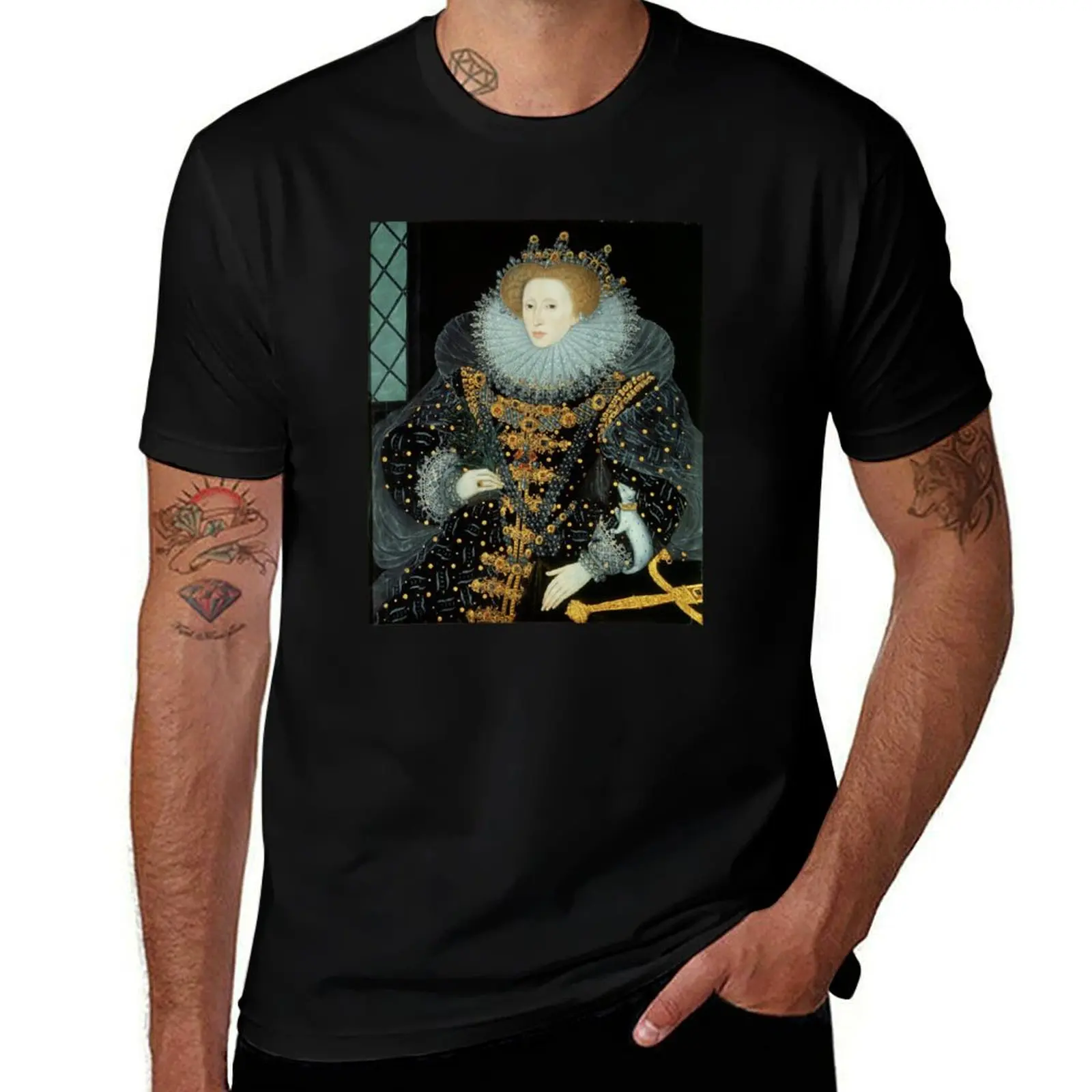 

Portrait of Queen Elizabeth I T-Shirt croswit shirt man Anime t-shirt tees mens t shirts pack