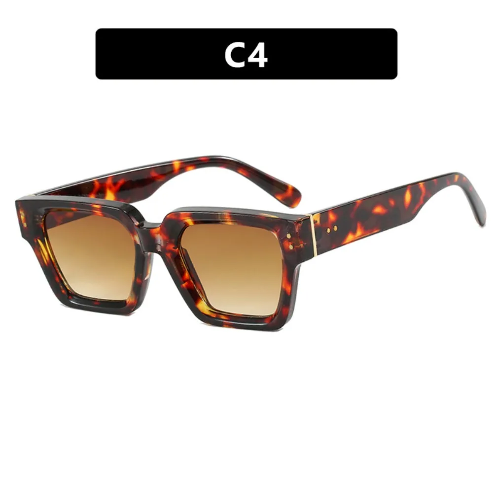 

Irregular Square Frame Sunglasses Rice Nail Leopard Print Multicolor Lenses Eyewear Lightweight UV400 UV400 Sun Glasses Cycling