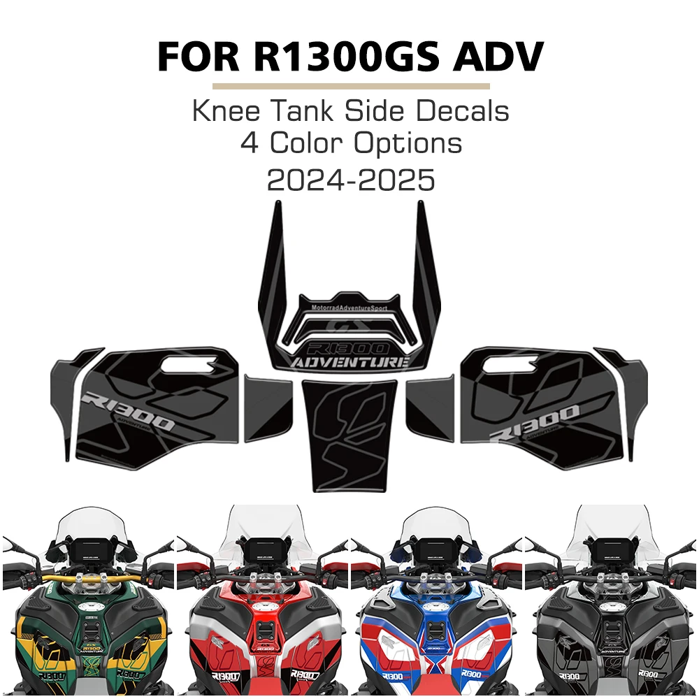 

For BMW R1300 GS ADV R1300GS Adventure 2024 2025 Motorcycle 3D Gel Fuel Tank Decal Paint Protection Sticker Triple Black