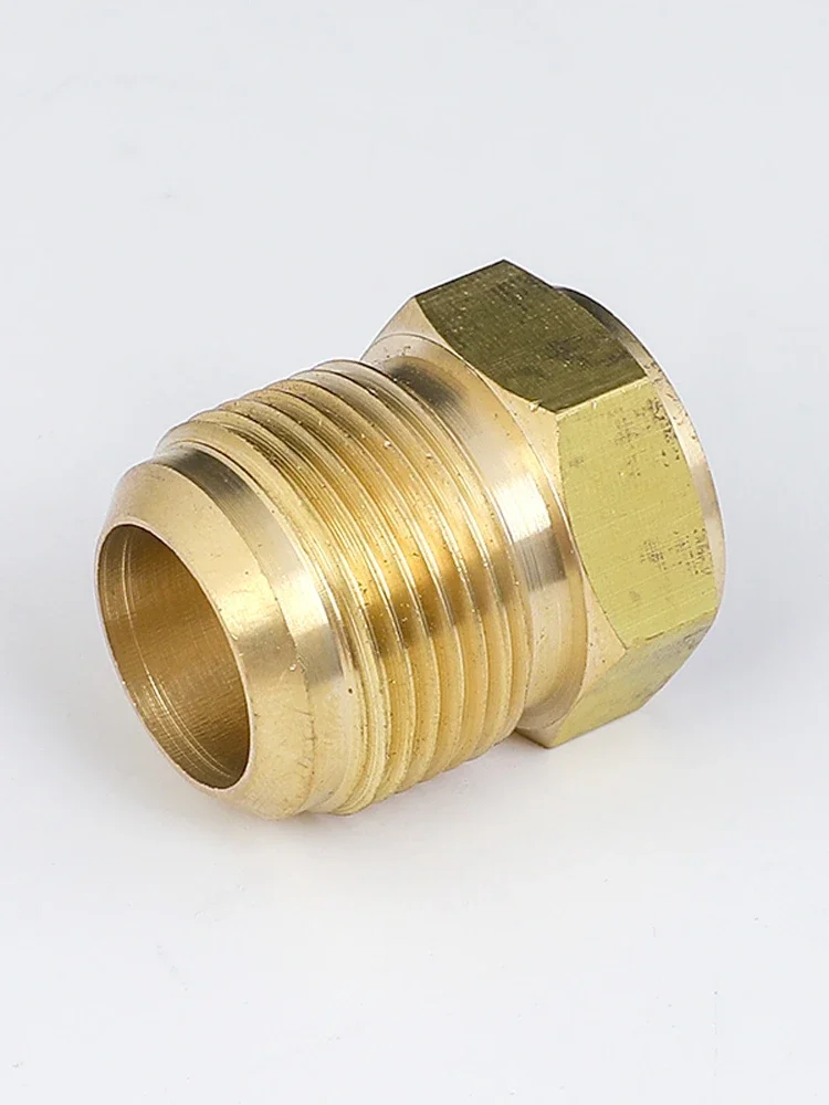 45 Degree SAE-Standard 1/4" 3/8" 1/2" 3/4" Flare Turn To End Feed Tube Coupling Brass Pipe Fitting Adapeter Water Gas Air Fuel