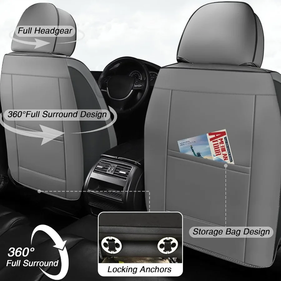 أغطية مقاعد السيارة لسوبارو Crosstrek 20162026 قسط جلد نابا مقاوم للماء المضادة للانزلاق تغطية كاملة مخصصة صالح سوبارو كرو