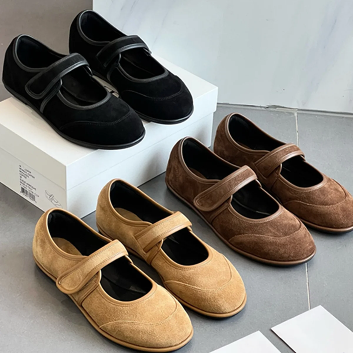 

Jenny&Dave French Fashion Ladies Minimalist And cComfortable Round Slip-on Mary Jane Shoes For Women Flat Shoes Loafers Women