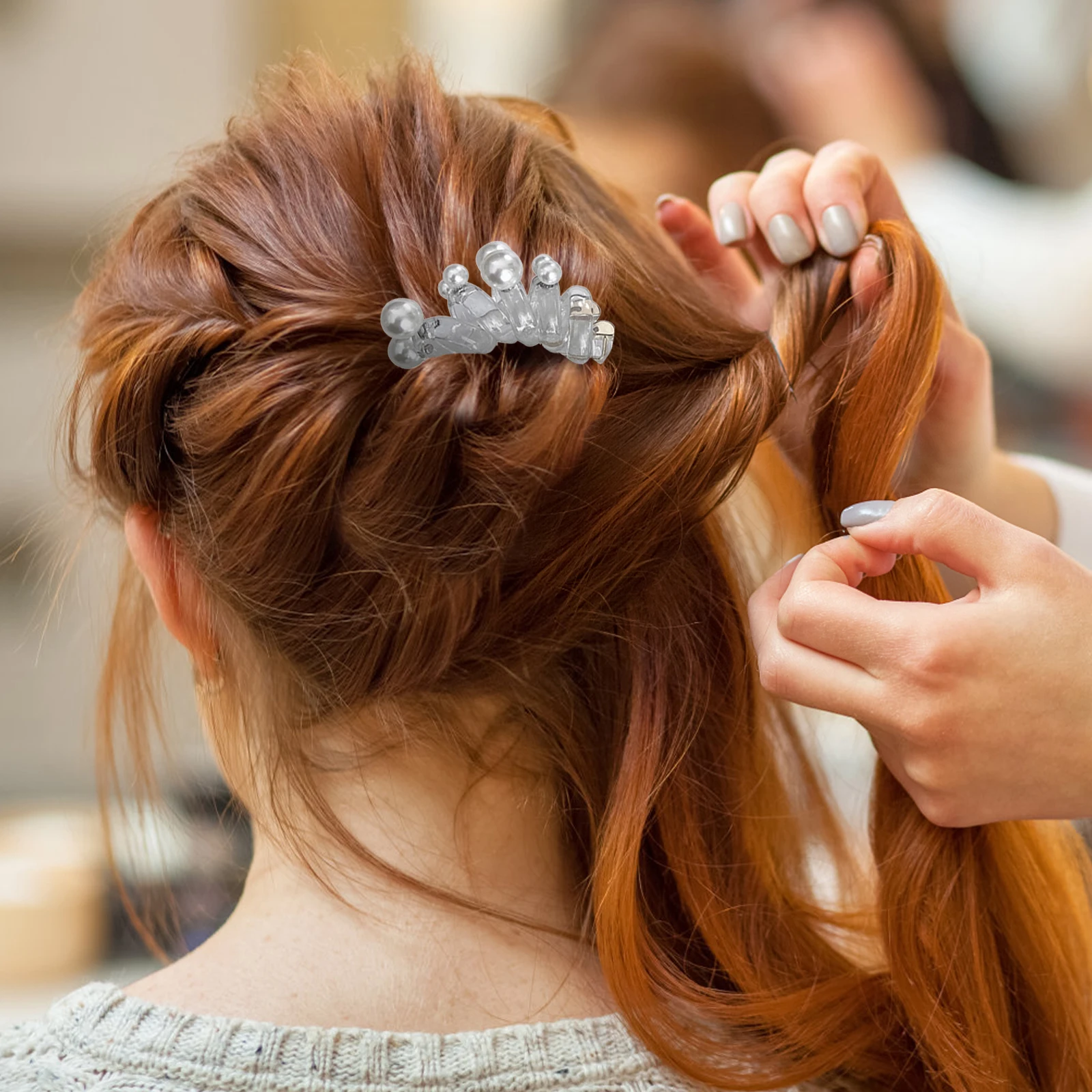 

Спиральная резинка для волос с бисером, эластичный держатель для хвоста, прочные аксессуары для волос для женщин, повседневные вечерние, спортивные держатели для хвоста