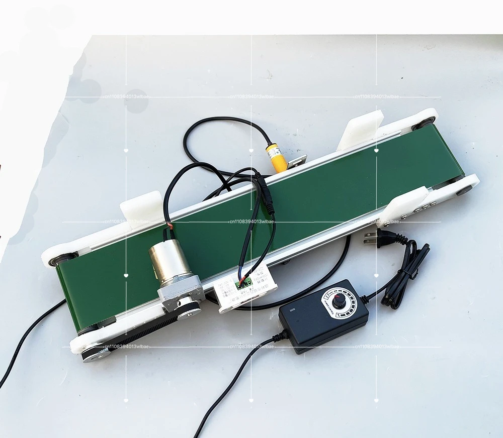 100x700mm Small Desktop Conveyor Belt Automatic Counter Production Line DIY Friction Experimental Device for Small Conveyor