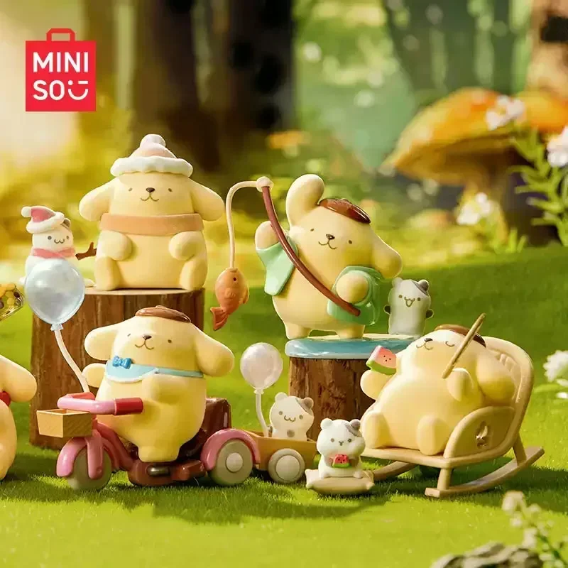 

MINISO Pom Pom Purin Childhood Four Seasons Series Blind Box Guess Bag Original Toys Doll Cute Anime Figure Ornaments Gift