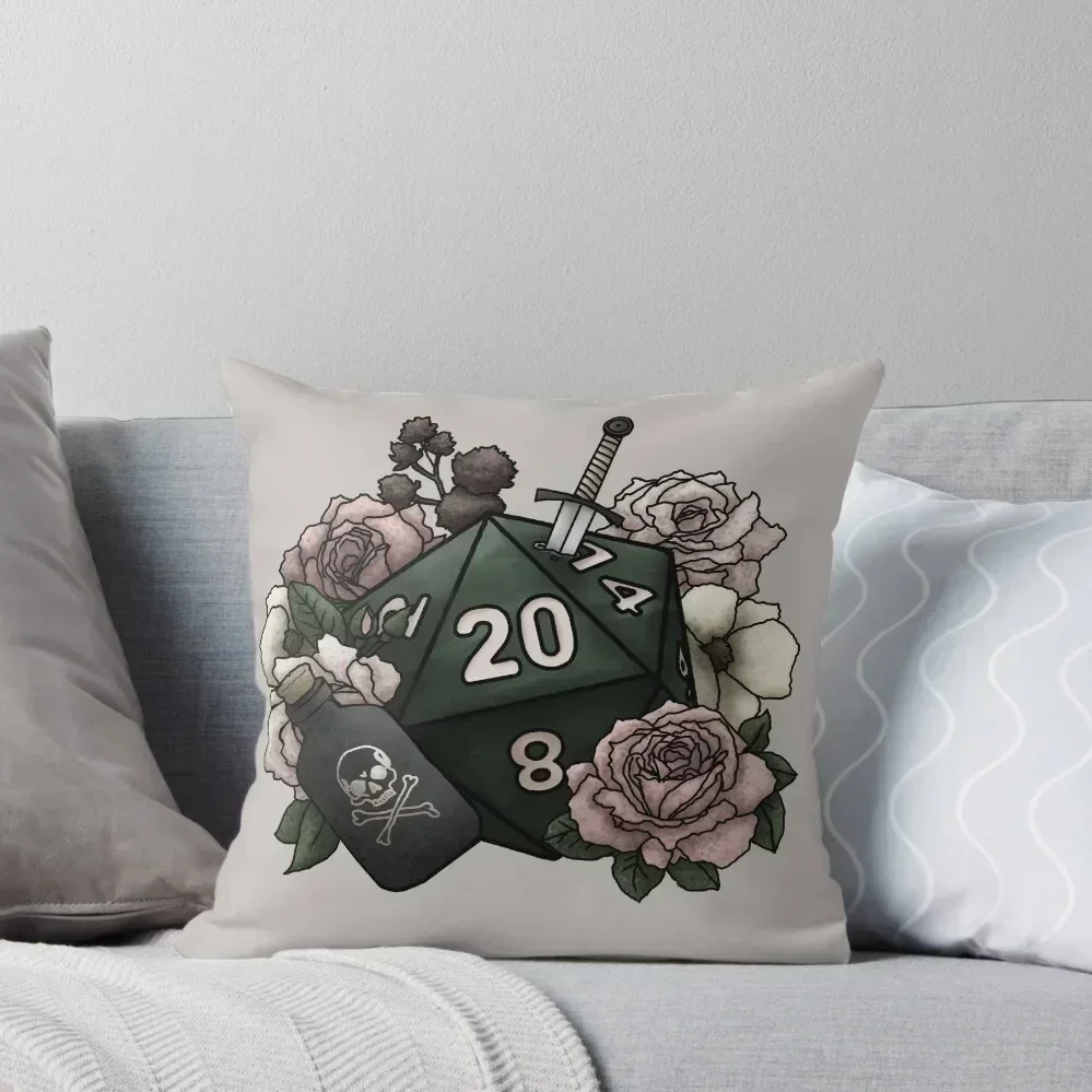 

Rogue Class D20 - Tabletop Gaming Dice Throw Pillow Couch Cushions Sofa Covers pillow