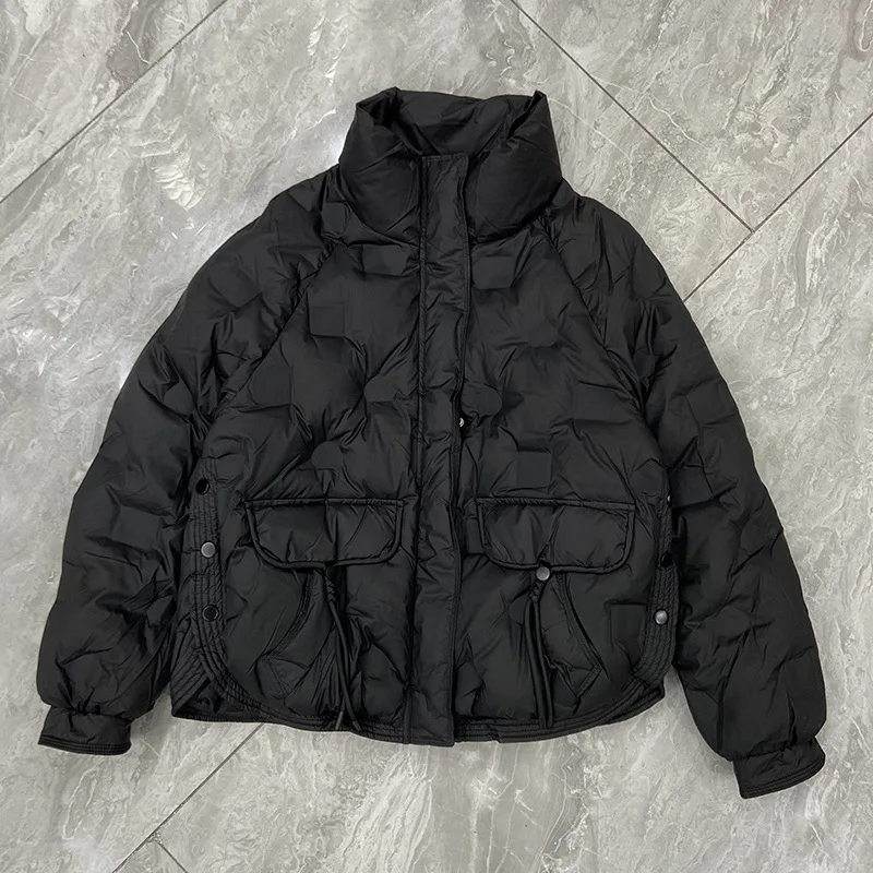 2026 Otoño/Invierno nueva chaqueta de plumón para mujer chaqueta informal con cuello levantado para ir al trabajo