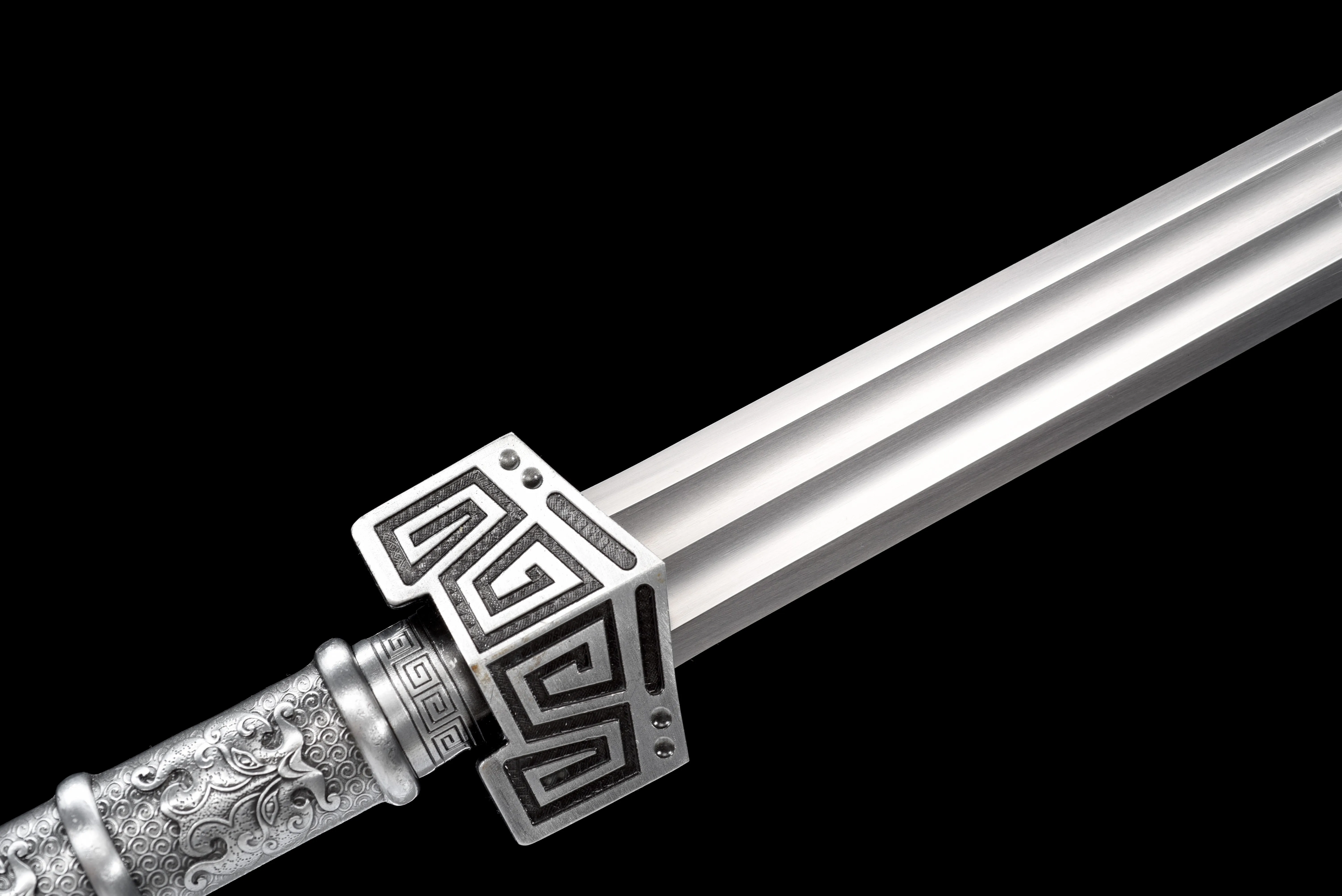 103 سنتيمتر القرون الوسطى الإمبراطورية الرومانية السيف الأوروبي تمبلار تصميم شريط الصحة المزدوج ، كاتانا العدالة النينجا الساموراي بليد القتال الحاد