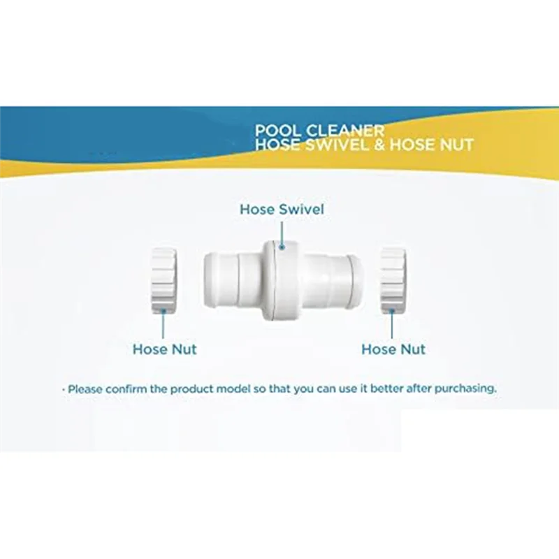 

T02C!3Pack Pool Cleaner Hose Swivel 9-100-3002 & Hose Nut 9-100-3109 Combo Replacement Kit For 360 Pool Cleaner