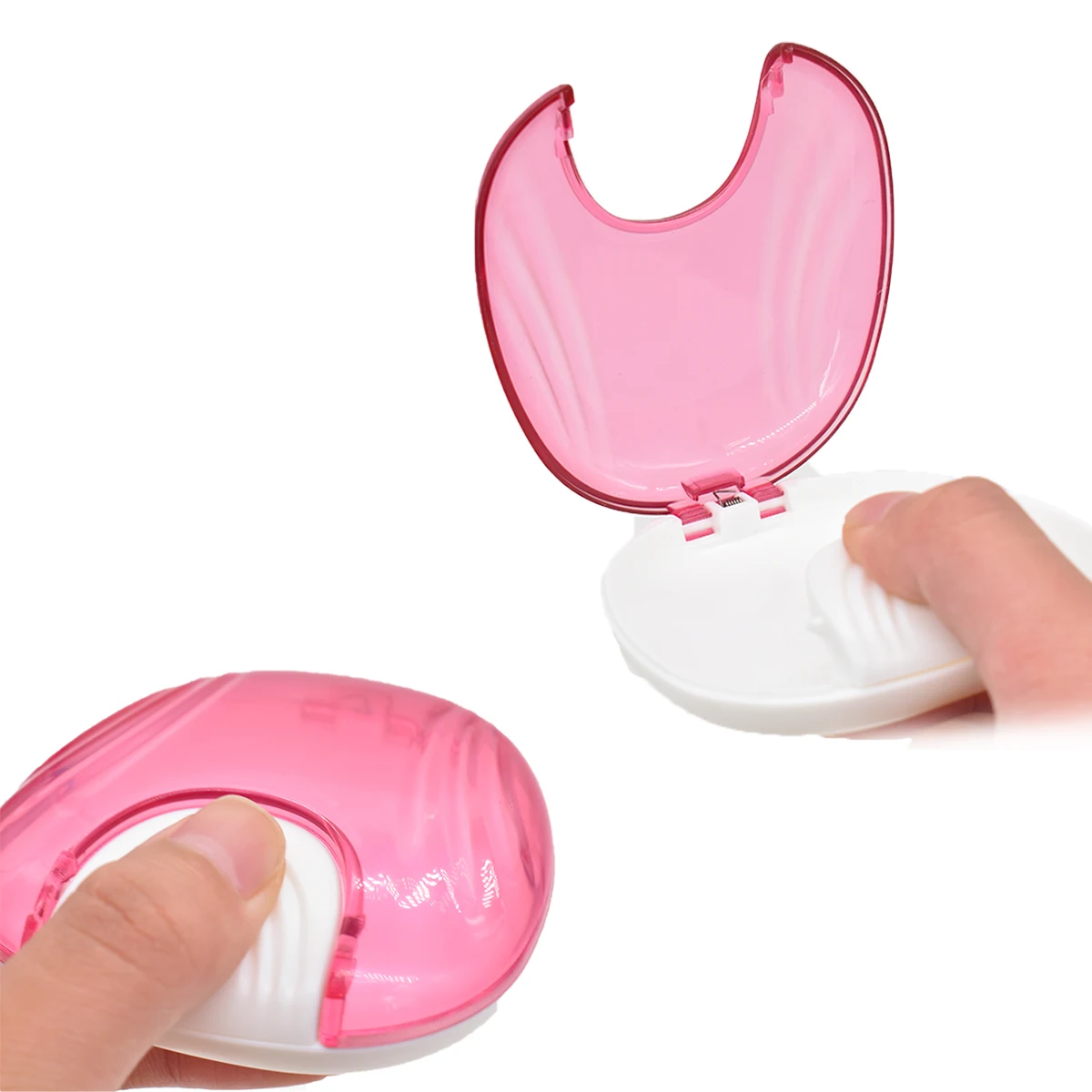 1pcs Dental False Teeth Cleaning Box Denture Bath Container Retainer Holder Case Denture Storage Box Fake Teeth Covers