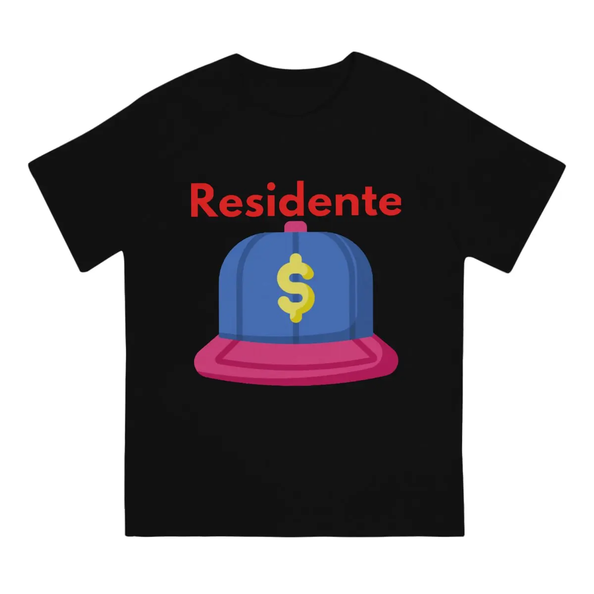 Rap Hat Man's TShirt Residente O Neck Short Sleeve Fabric T Shirt Humor High Quality Birthday Gifts