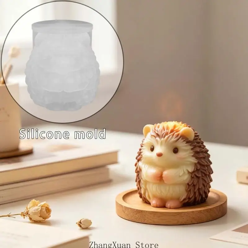 Handwerkliche Igel-Kerzenform aus Silikon mit realistischen für die Geschenkherstellung und Heimdekorationsprojekte 3XUF – Detail 3