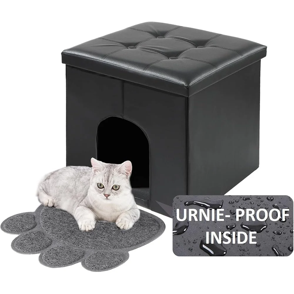 

Cat Litter Box Enclosure Furniture Dog Proof Waterproof Hidden Cat Washroom Bench Storage Cabinet Sturdy Easy Assembly Medium