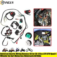Kit Completo de Cableado Eléctrico, CDI y Estator para Motocicleta, ATV, Quad, Pit Bike, Buggy, Go Kart 50cc 70cc 90cc 110cc 125cc