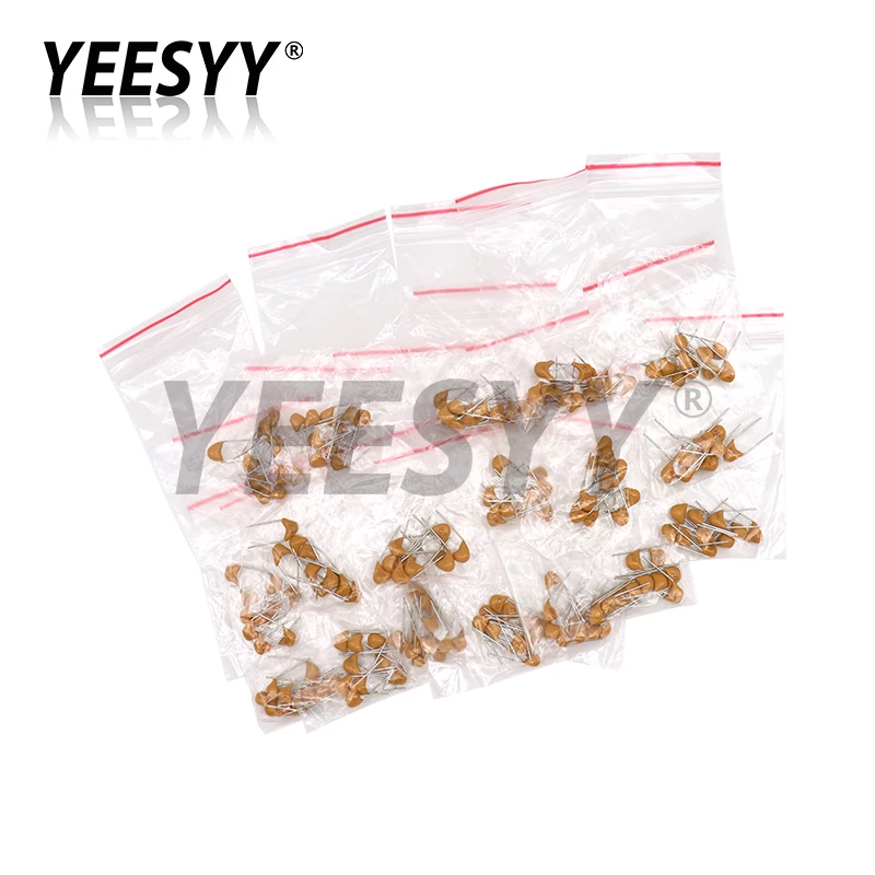 18values*10pcs = 180pcs Monolithic Ceramic Capacitor Kit 50V 20pF - 1uF Capacitance Assorted Set DIY