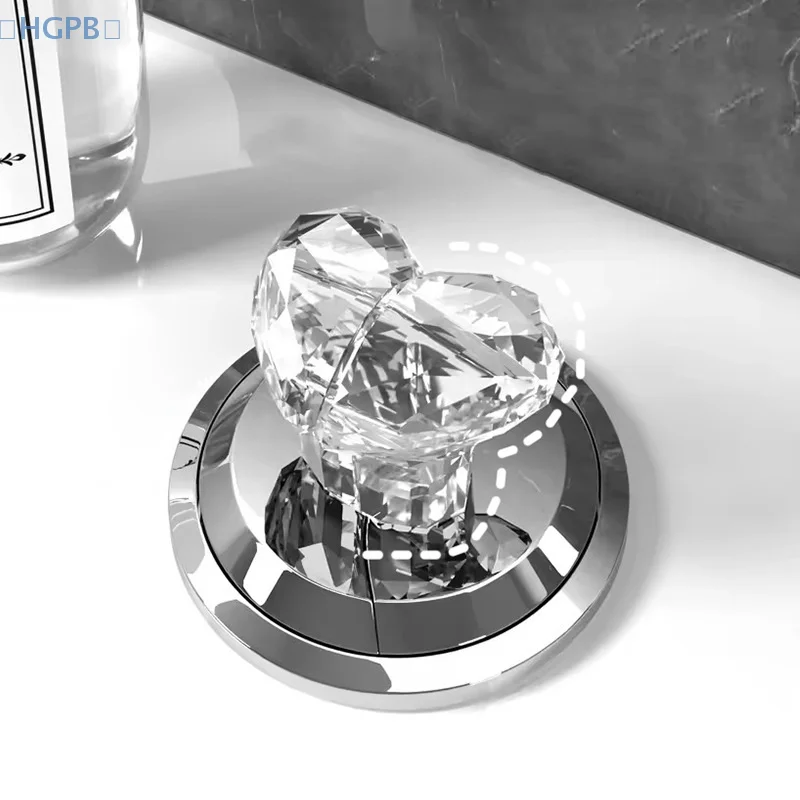 Transparent Heart Shaped Toilet Press Creative Multi Functional Toilet Toilet Tank Button Flushing And Lifting Cap Assistant