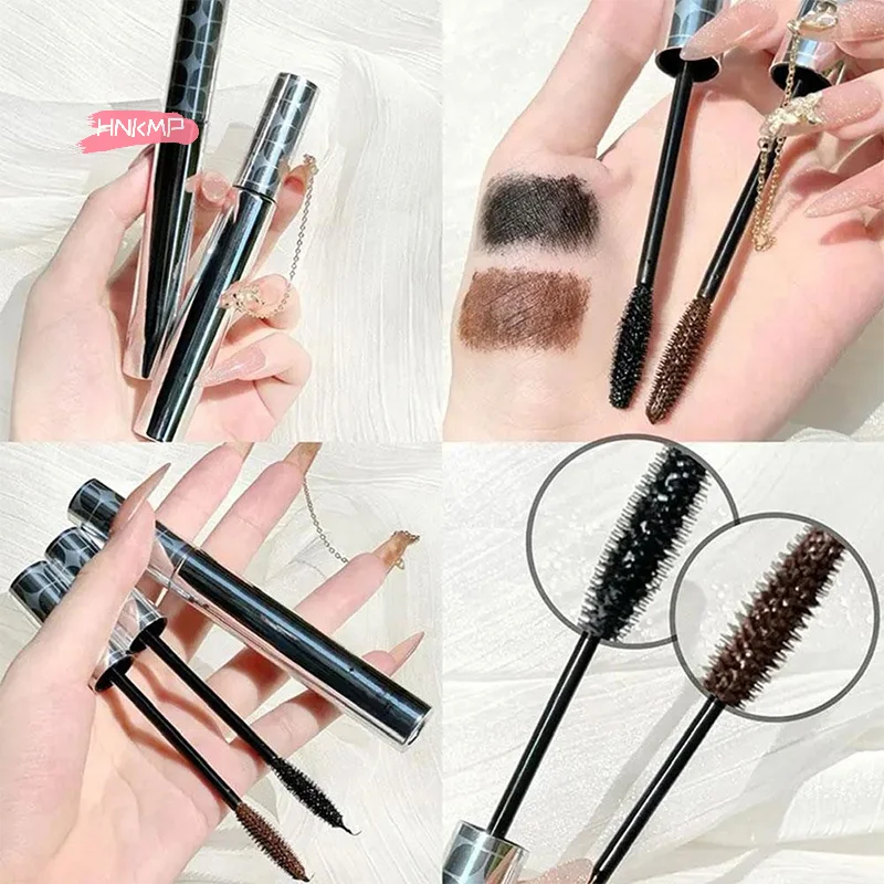 Mascara allungante per ciglia impermeabili a lunga durata, setoso nero/marrone, estensione delle ciglia, trucco, bellezza, cosmetico per gli occhi