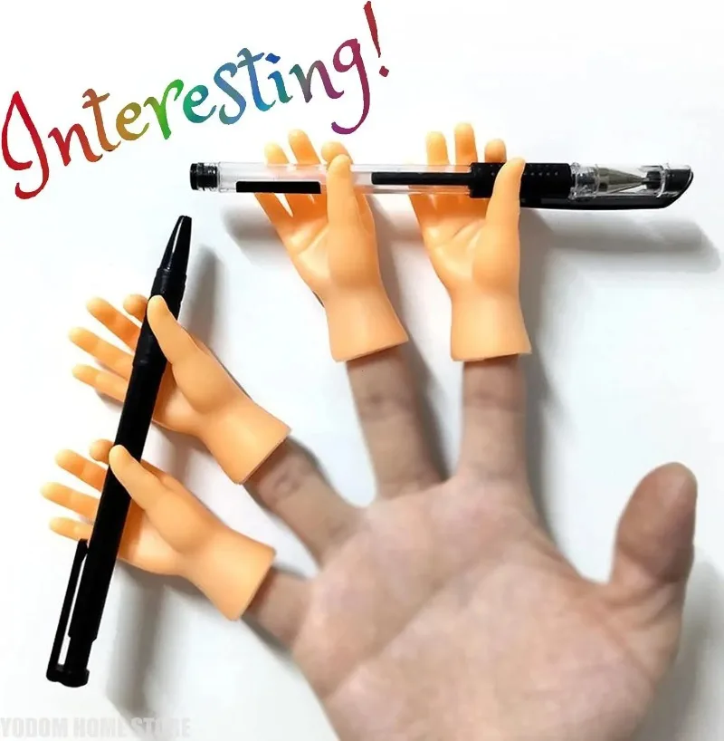 For Adult Use, 4Pcs Mini Rubber Hand Cigarette Holder, Odor‑Blocking Fun Gadget & Desktop Ornament