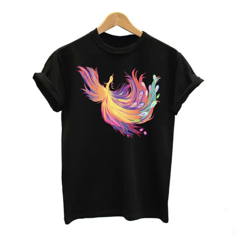 2PCS/Lot Phoenix Bird Iron On Iron On Ironing Thermo Adhesive Fusible Patches Heat Thermal Transfer T Shirt Stickers For Clothes DIY