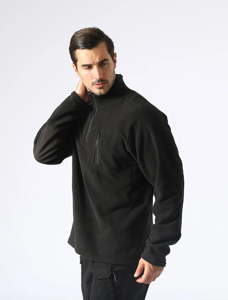Herren Outdoor Wandern Warme Fleecejacke Liner Fans Trainingsjacken Herbst Winter Winddichte Pullover Tops – Detail 6