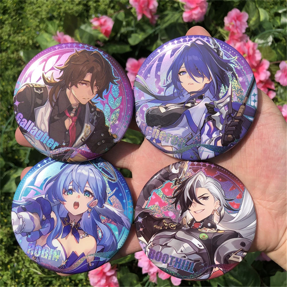 Game Honkai Star Rail Boothill Robin Gallagher Acheron Jade Cosplay Badge Pin SPTE Tinplate Brooch Accessories Prop