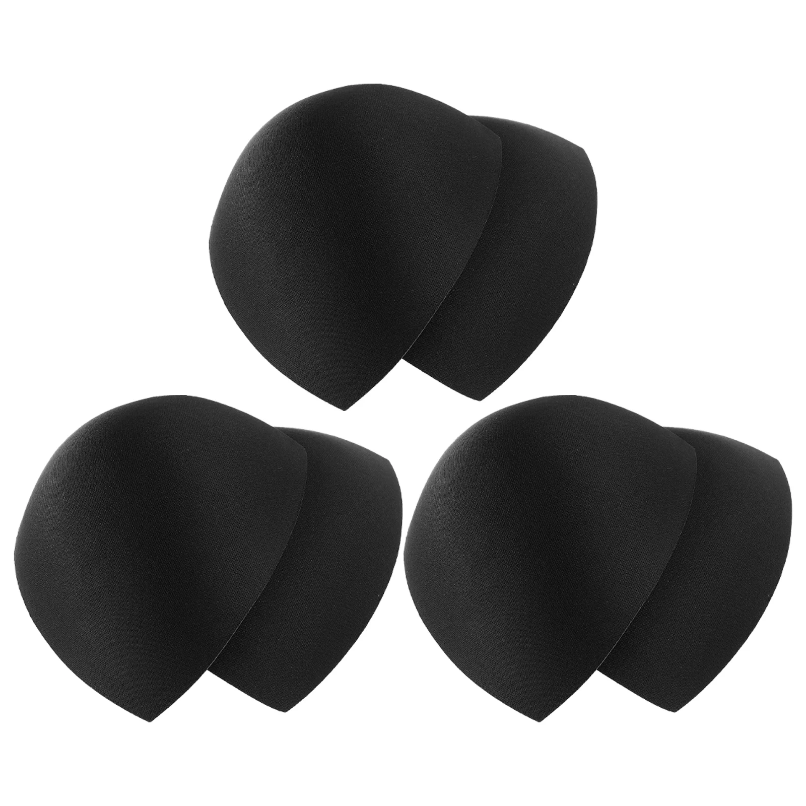 

Wireless Bra Inserts Pads Black Polyester Swimsuit Sports Bras A Cup Enhancers Reusable Safe Comfortable Material