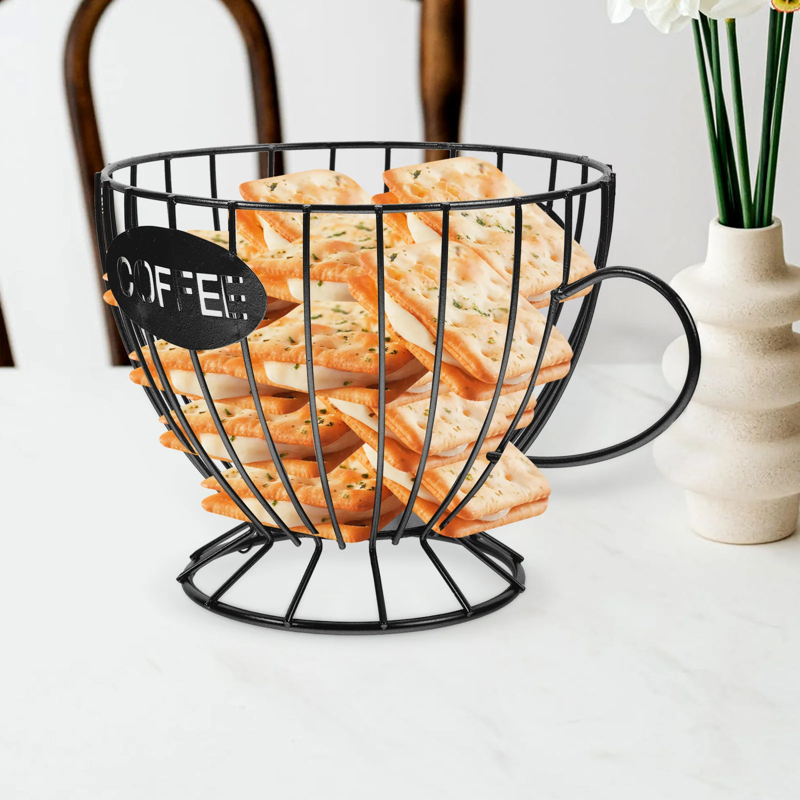 

Coffee Bag Holder Storage Basket Pod Holders Station Accessories Container Organizer Iron Wire Kitchen