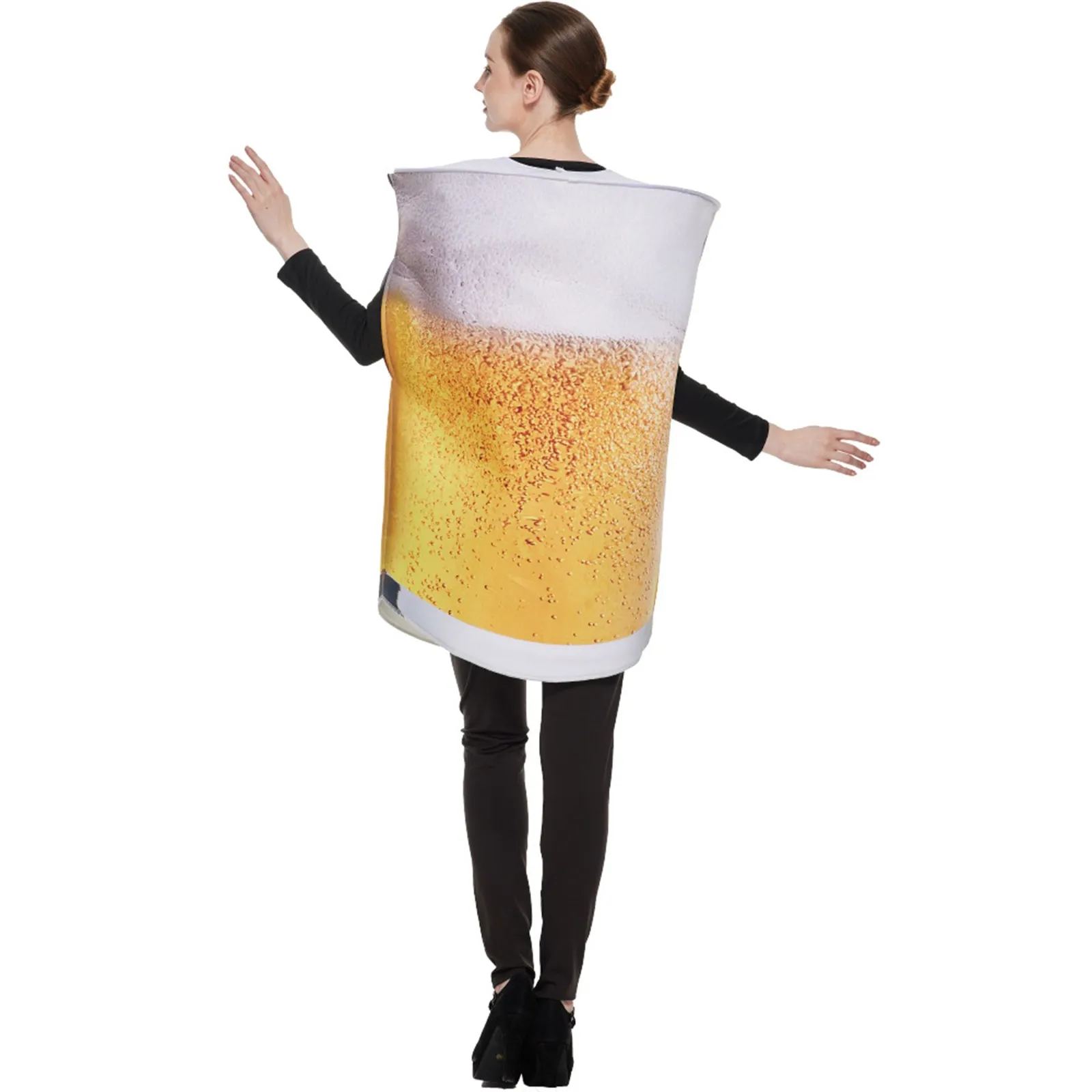 Halloween Party Beer Ketchup Cosplay Costume for Women Men Carnival Party Food Life Like Funny Sfotball Bat Stage Performance