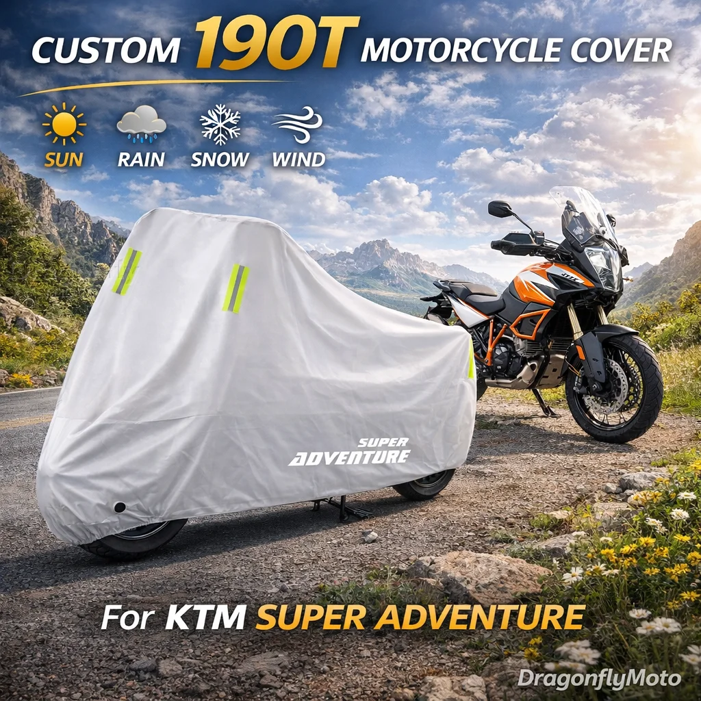 

For KTM RC Duke 390 200 790 890 690 250 125 990 300 Motorcycle Cover Silver Waterproof UV Rain Dust Sun Outdoor Indoor Protector