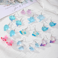 Resin Marine Animal Octopus Whale Drop Earrings For Women Gift New Cute Creative Funny Shark Sea Lion Pendant Eardrop Jewelry