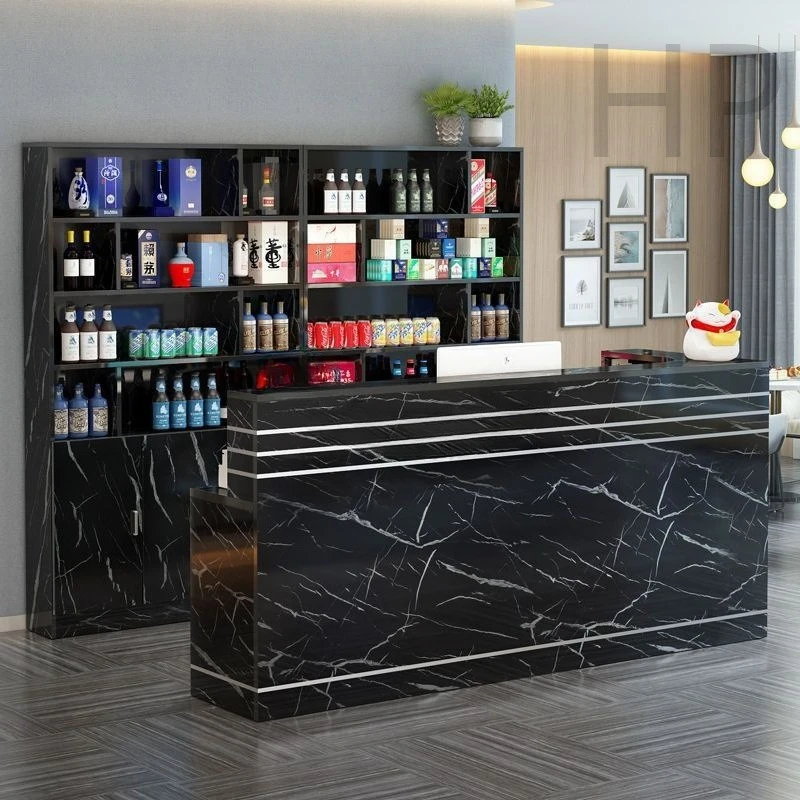 Page de caisse simple, bar d'hôtel moderne, cave à vin, bar d'angle, commercial