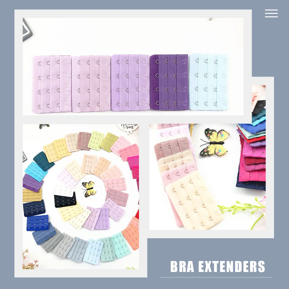 30 pçs extensores de sutiã ganchos extensões de cinta elástica confortável acessórios de sutiã banda extensor de volta para mulheres extensor de espartilho