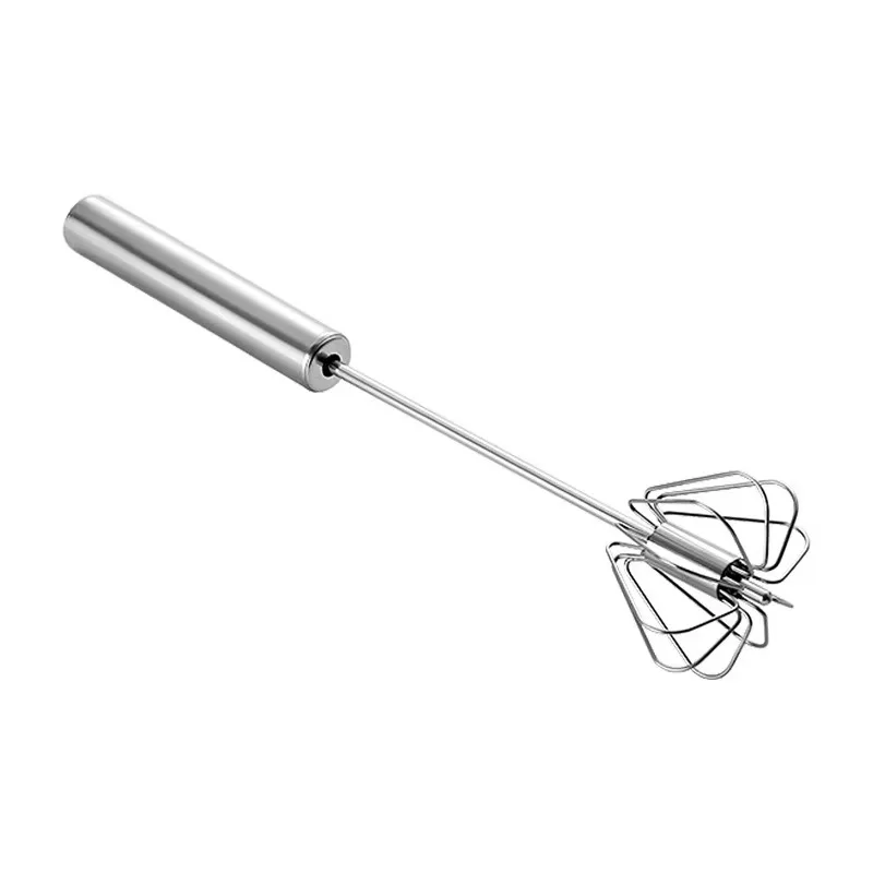 For Household Manual Egg Beater,rotating Cream Egg Mixer,baking Tool Battery-Free Stainless Steel Semi-automatic Egg Beater