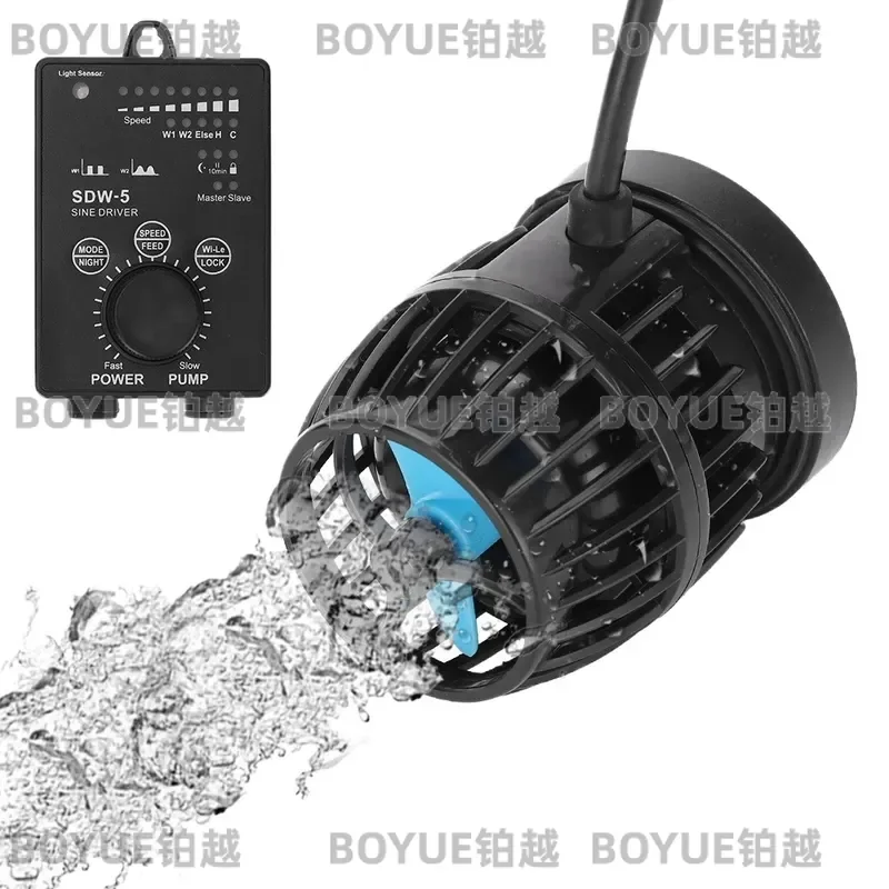 WiFi Aquarium Wave Maker Silent Circulation Pump for Reef Tank Water Flow Control DW SDW Series Submersible Powerhead