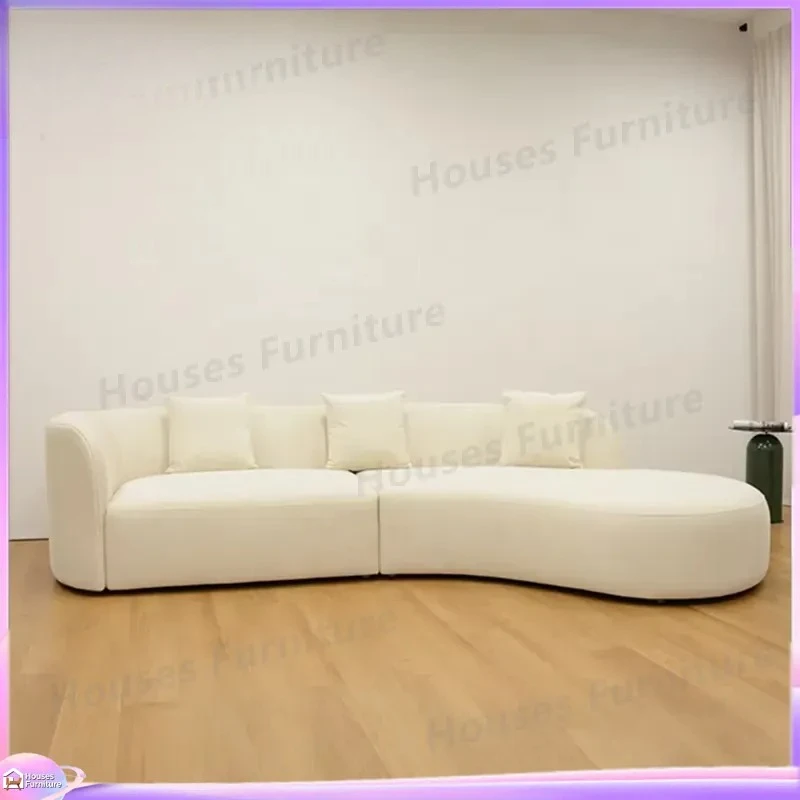 Modern Shoe Cabinet Storage Organizer Entryway Bench with Cushion Curved Design Living Room Furniture Apartment Villa Decor