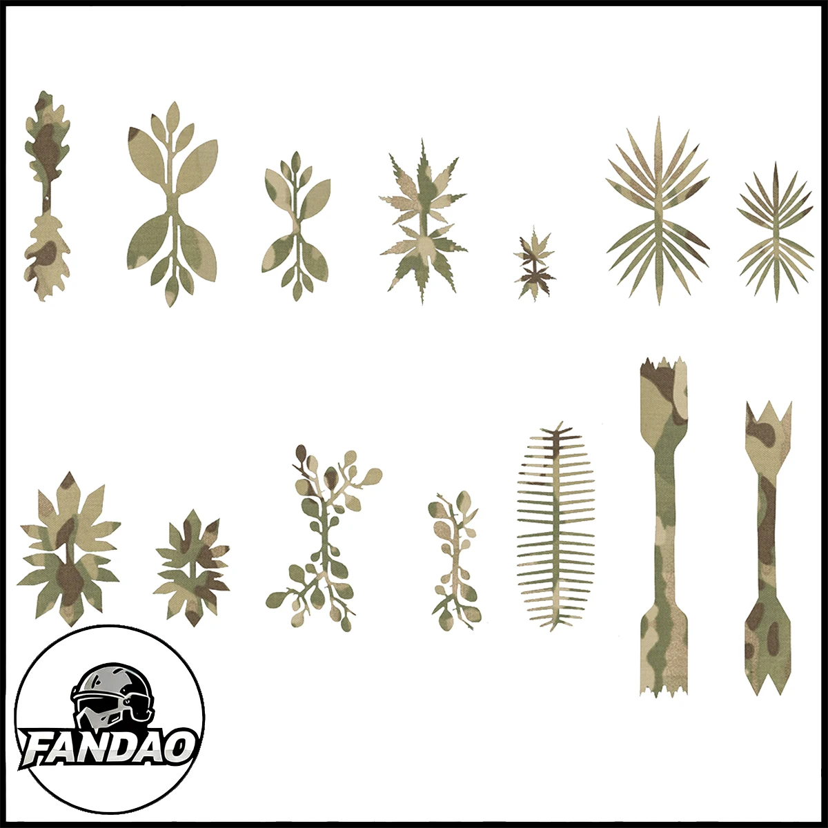 

10Pcs Camouflage Leaf Strips for Helmet Hat Backpacks Concealment Camouflage Strips for Field Exercises Desert Jungle Hunting