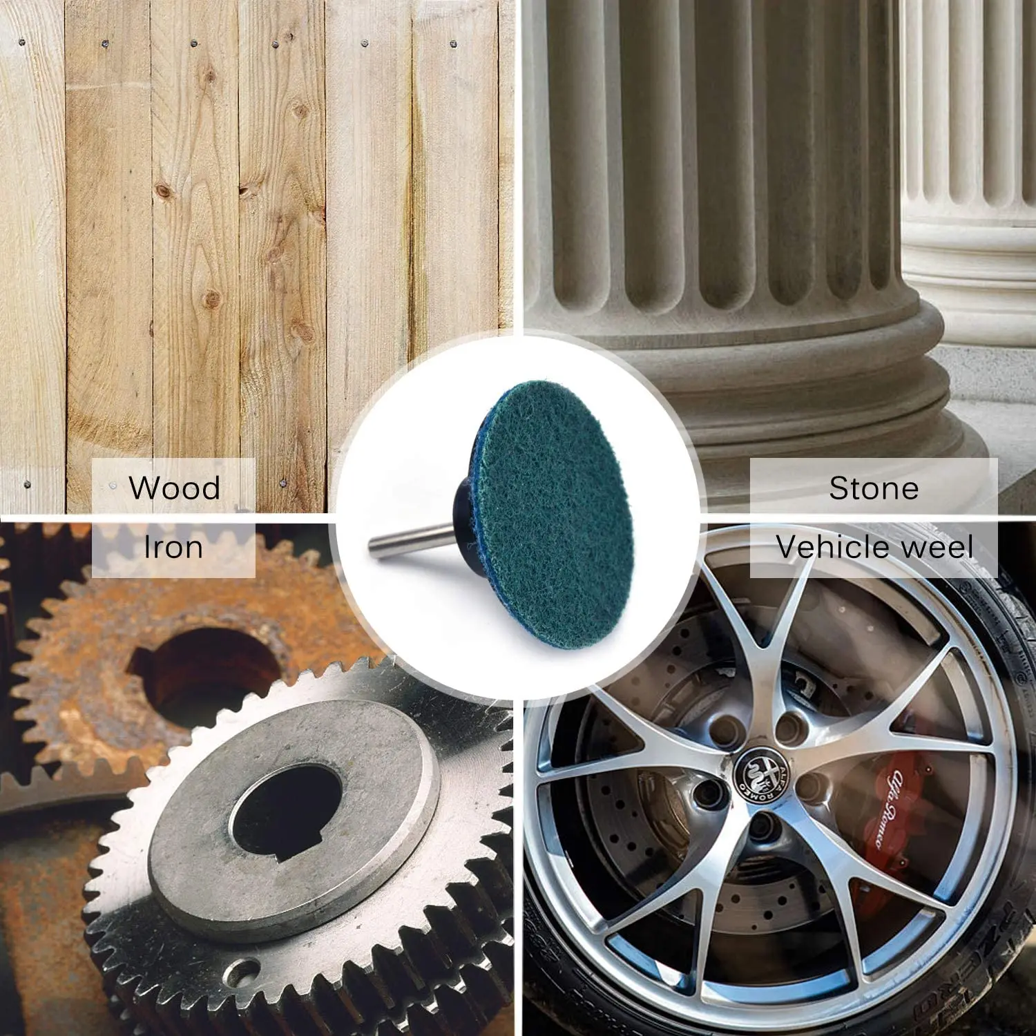 2Inch Grinder Discs 28PCS Set Assorted Roll Lock Sanding Discs Surface Conditioning Disc Polish Disc with 1/4" Holder