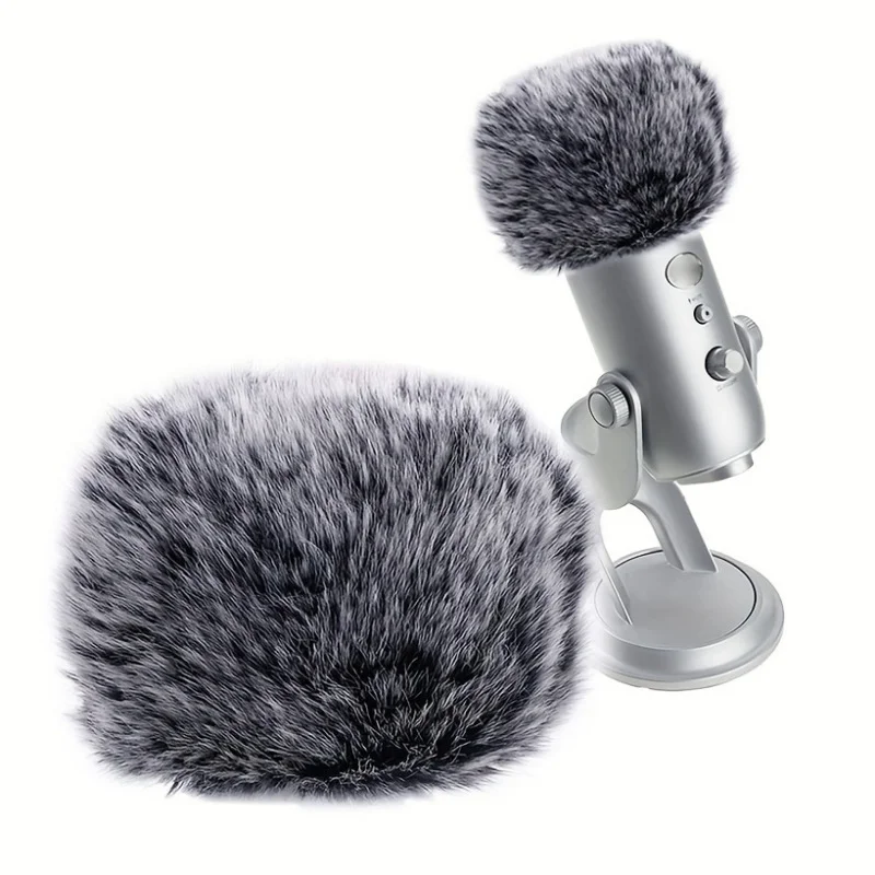Fluffy Windproof Cover for Microphones and Recorders, Ideal for Indoor/Outdoor Use, Cuts Wind Noise for Pure Sound
