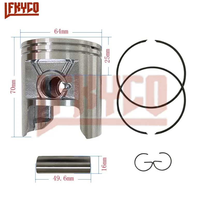 

For Suzuki TS185 185cc TS 185 TC185 DS185 Motorbike 64mm Pin 16mm Motorcycle Engine Part Piston Ring Kit 12110-29001 12140-29010