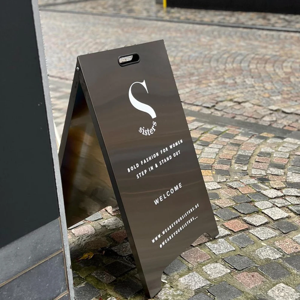 لافتة إطار، مزدوجة الجوانب، لافتة رصيف على اللوحة، لافتة للمقاهي، مكاتب التبادل، صالون الحلاقة، الرصيف، متجر مخصص #5