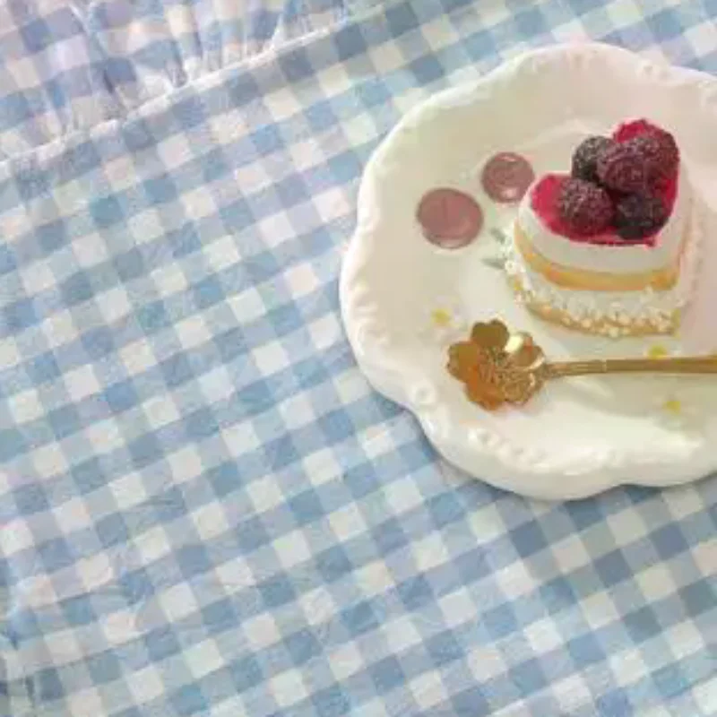 Charming Pink Blue Stripe Ruffle Placemats Set Elegant Touch to Your Dining Table Setting