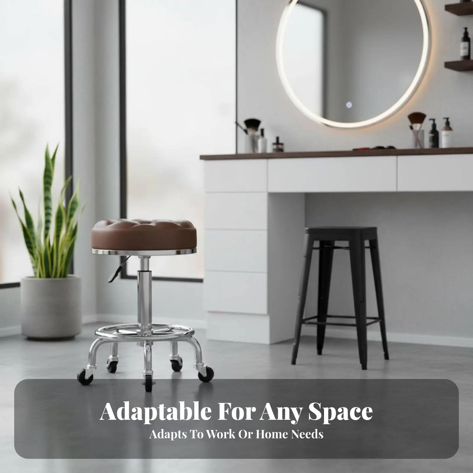 adjustable-wheeled-stool-effortless-rolling-casters-adjustable-tufted-stool-dense-foam-pad-certified-approved-gas-cylinder