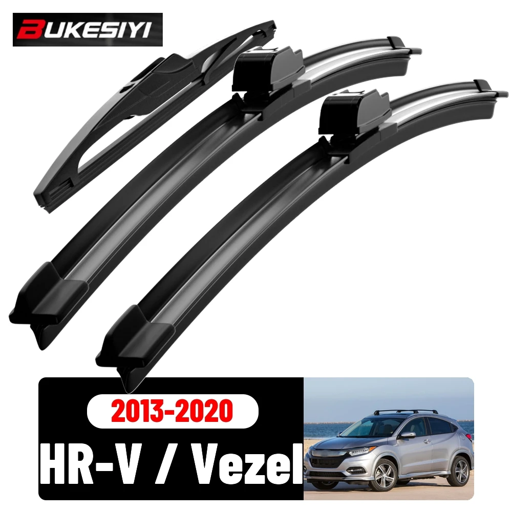 Front & Rear Wiper Blades Set For Honda HR-V / Vezel 2013-2020 2014 2015 2016 Silent Windscreen Wipers Accessories 26