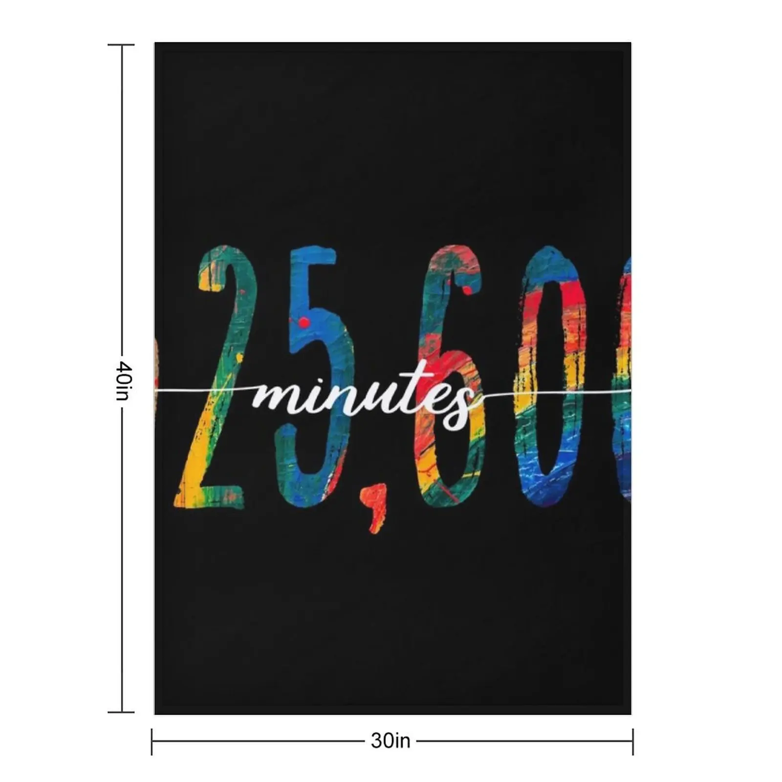 525,600 Minutes Throw Blanket Thermals For Travel Moving Large Tourist Blankets