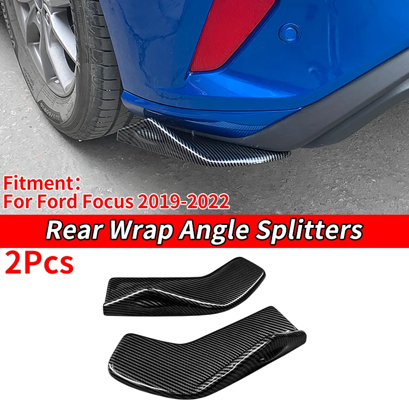 

For Ford Focus 2019-2022 Car Rear Wrap Angle Splitters Diffuser Body Kit Splitter Exterior Anti-Collision Protection Accessories