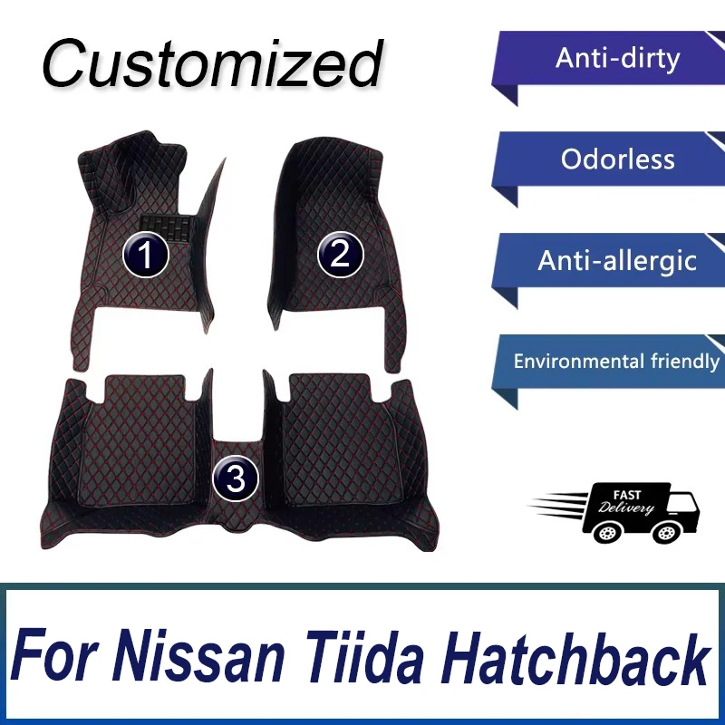 

Car Floor Mats For Nissan Tiida Hatchback 2005 2006 2007 2008 2009 2010 Custom Auto Foot Pads Carpet Cover Interior Accessories