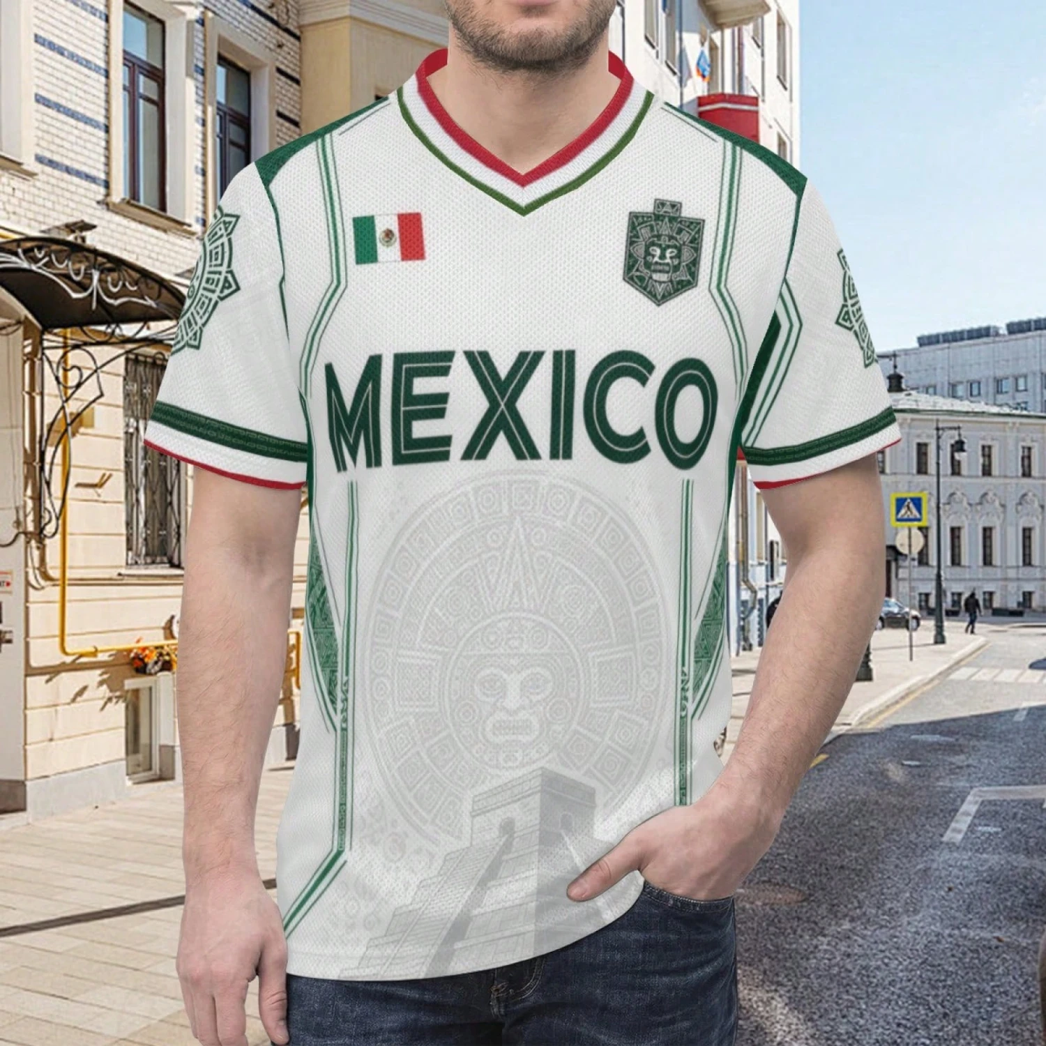 2026 Mexico Soccer Jersey With Iconic Eagle And Totem Print Men T Shirt For Outdoor Sports Daily Summer Fashion Outfit Wear
