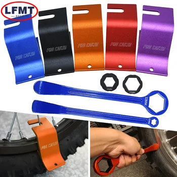 Motocross Universal CNC ลูกปัด Buddy ยางเครื่องมือ Lever ช้อนประแจเพลาเปลี่ยนยางสําหรับ Husqvarna KTM Honda Suzuki Kawasaki Yamaha