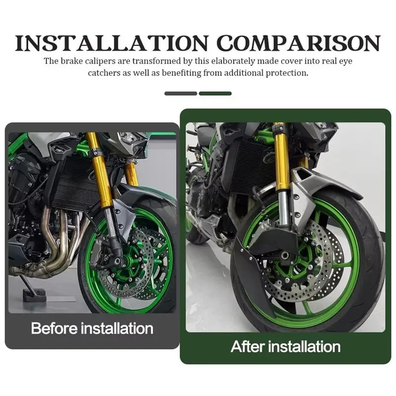 Motorcycle Front Brake Caliper Air Cooling Ducts Kit For KAWASAKI Z 900 SE Z900 2025 2026 Motorcycle Cooler Housing Accessories