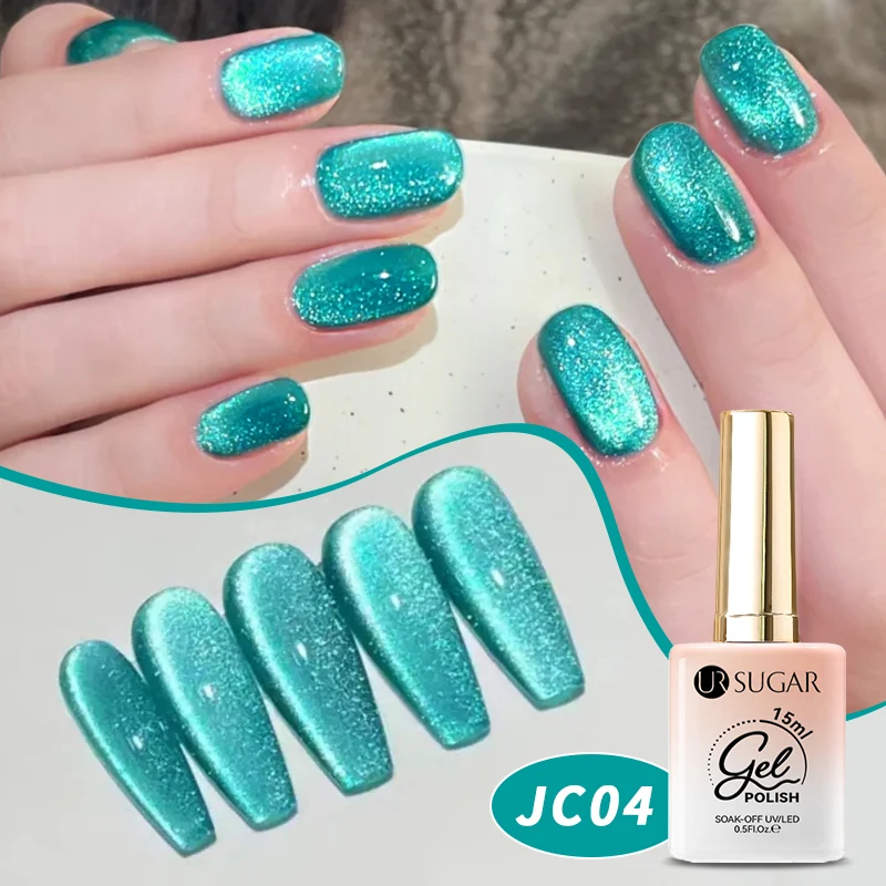 

UR SUGAR 15 мл Ocean Blue Cat Магнитный гель-лак для ногтей Серебряный магнит Полуперманентный гель УФ/светодиод Needed Soak Off Painting Vanrish
